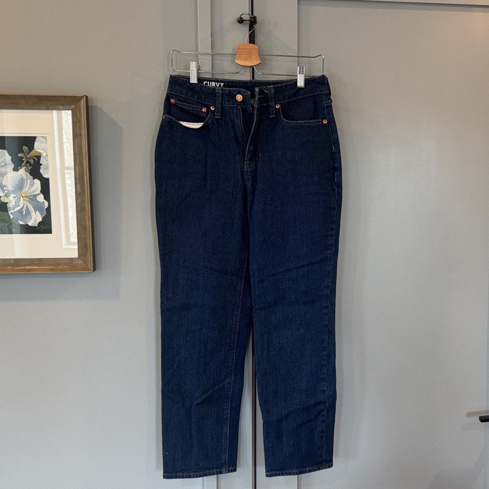 J. Crew Women's Dark Blue Straight Leg Jeans